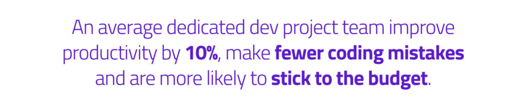 A fact for dedicated teams in purple
