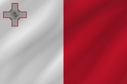 Malta flag small waving