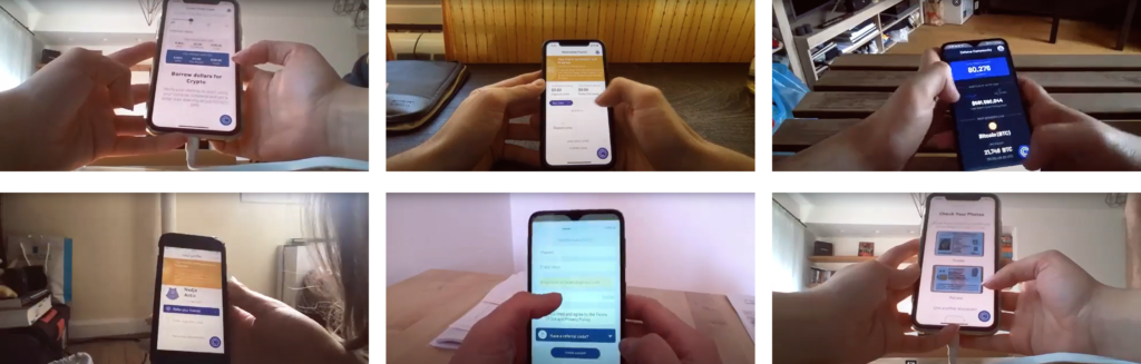 Remote user testing in progress