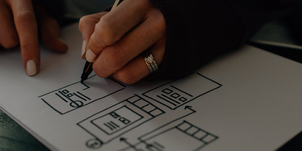 Girl wireframing